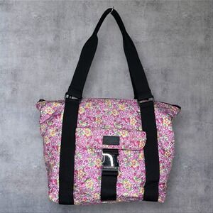 Lauren Ralph Lauren Pink Floral Shoulder Handbag‎ Diaper Bag Tote Beach Cruise